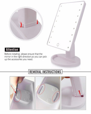 Professional Magnifying Mirror With LED - Feminess