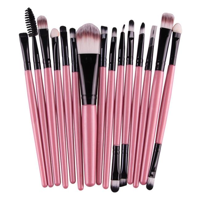Set of 15 Professional Makeup Brushes - Feminess