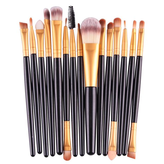Set of 15 Professional Makeup Brushes - Feminess