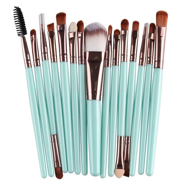 Set of 15 Professional Makeup Brushes - Feminess