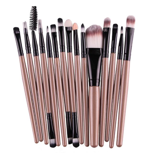 Set of 15 Professional Makeup Brushes - Feminess