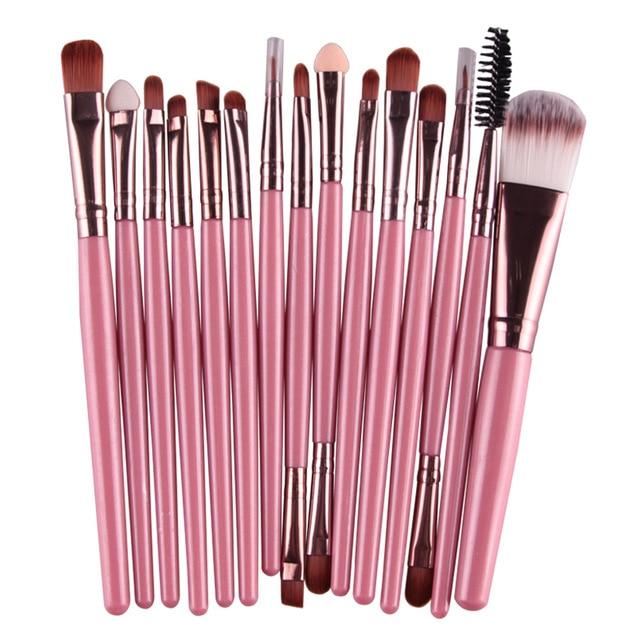 Set of 15 Professional Makeup Brushes - Feminess