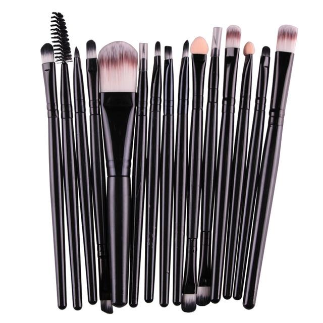 Set of 15 Professional Makeup Brushes - Feminess