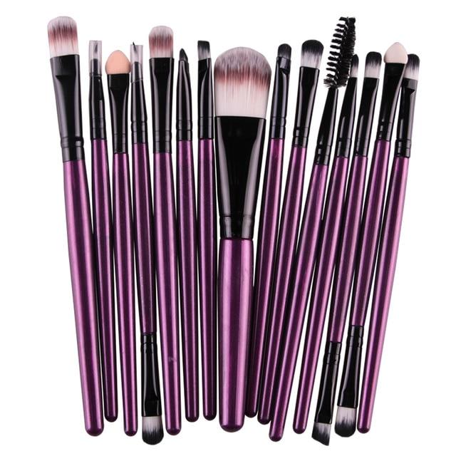 Set of 15 Professional Makeup Brushes - Feminess