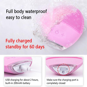 Electric Facial Cleansing Silicone Brush - Feminess